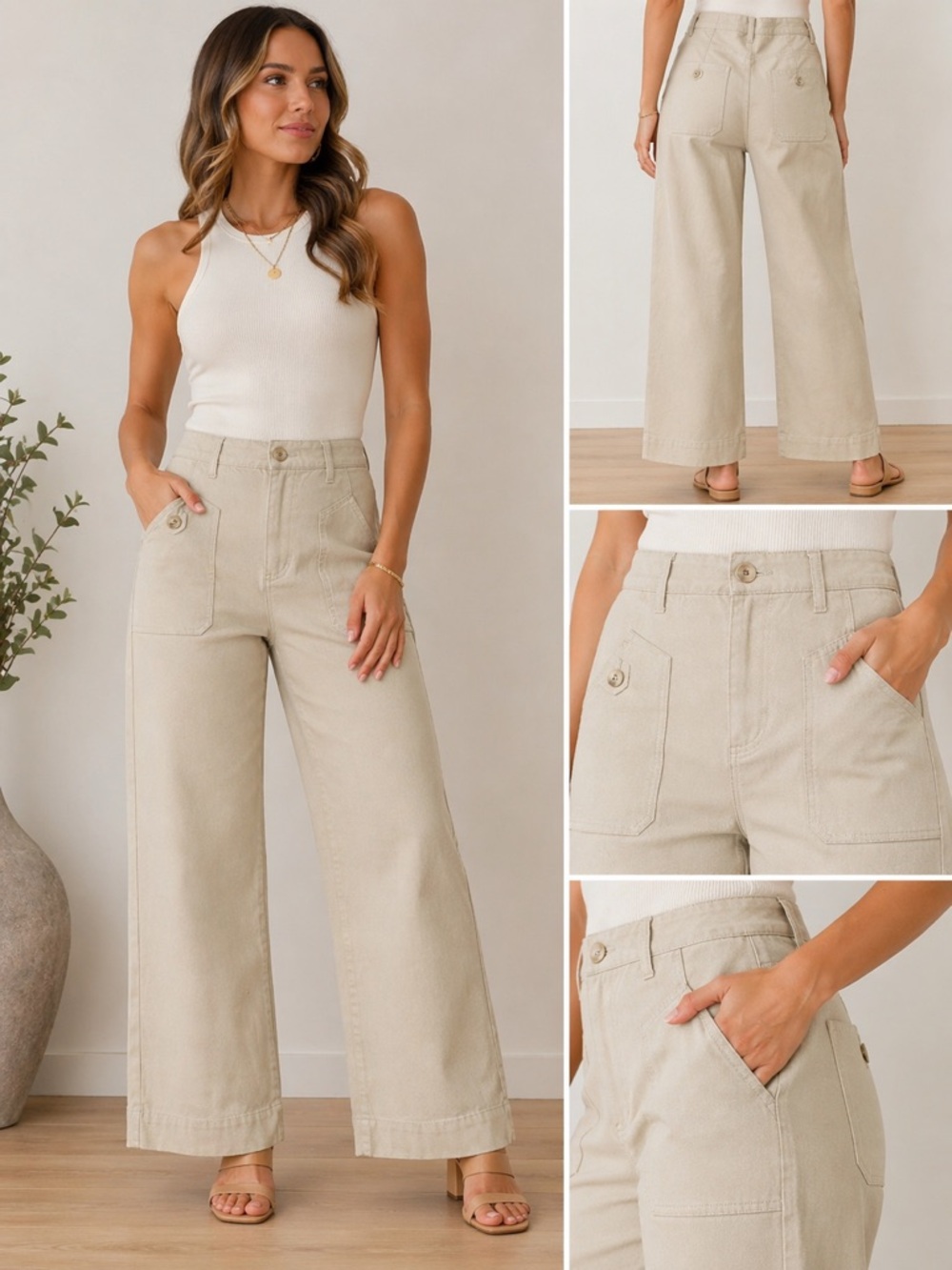 NWT-Curve Appeal Concealed comfort waist wide Leg Pants size 12